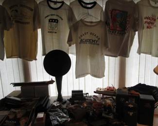 A nice selection of 1970-1980's vintage graphic t's including Military