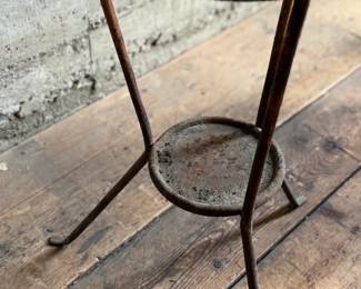 This lot features Hungarian iron wash stand circa 1940s. Can be used as a beautiful garden planter! This stand measures, 30” H.