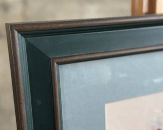 "Hummingbird", a print by listed Oregon artist, Don Zylius. Signed lower right with an additional printed signature lower left. Professionally framed and measures in frame, 22” H x 17.5” W.