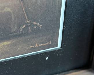 This lot features a professionally framed steampunk artwork by listed artist, Christian Alzmann. Measures in frame, 23” H x 17” W. It was seeing Star Wars at the age of five that first inspired Christian to draw. The years following would be filled with drawings of spaceships, animals, creatures, and images from the many science-fiction/fantasy movies he watched.