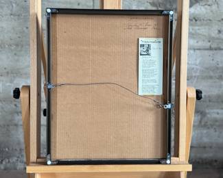 “Springbrook”, an original watercolor by Oregon listed artist, Shirley F. Coan. Signed lower right and measures in frame, 20.25” H x 16.25” W. Titled on the verso with a short bio on the artist.