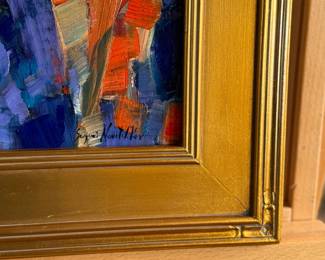 “Quiet Alley”, an original oil on board painting by listed artist, Serguei Novitchkov. Measures in the frame, 19.75” H x 17” W. Signed lower right and again with title on the verso. Accompanied with a certificate of authenticity from the artist. Novitchkov (1969-) was born in Moscow, Russia and graduated from the St. Petersburg Academy of Arts with a degree in “Painting and Composition” under the guidance of Professor Alexey Nikolaevich Sukhovetsky, a people’s artist of the Russian Federation. Serguei’s paintings are primarily dedicated to landscape art, often characterized by romantic, lyrical, and abstract themes, as well as genre painting. For many years, he has actively participated in both online and in-person exhibitions. Since 2000, he has lived and worked in Los Angeles, California.