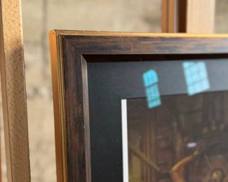 This lot features a professionally framed steampunk artwork by listed artist, Christian Alzmann. Measures in frame, 23” H x 17” W. It was seeing Star Wars at the age of five that first inspired Christian to draw. The years following would be filled with drawings of spaceships, animals, creatures, and images from the many science-fiction/fantasy movies he watched.