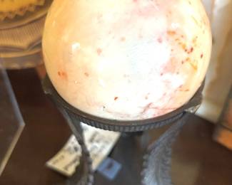 Calcite ball on stand