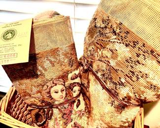 Assorted needlepoint canvases 