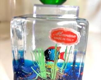 Murano aquarium paperweights