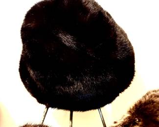 Mink hats and muffs
