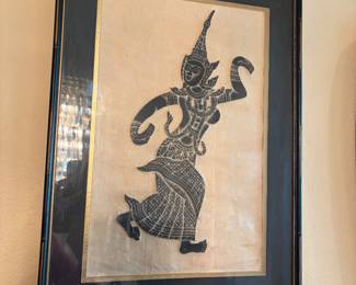 Vintage Thai temple rubbings