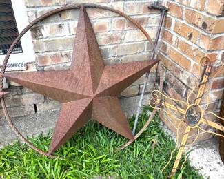 Metal yard art