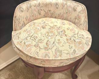 Vintage swivel boudoir chair