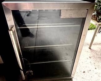 Stainless beverage fridge