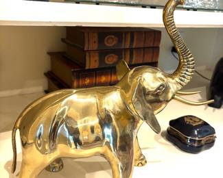 Solid brass elephant