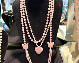 Rose quartz necklaces