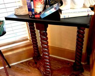 Pair barley leg tables