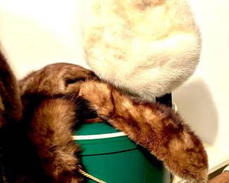 Mink hat and collars