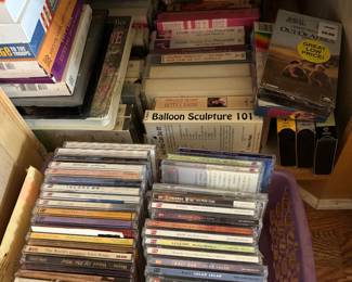 Huge collection of DVDs, CDs, VCRs