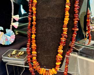 Vintage amber necklaces