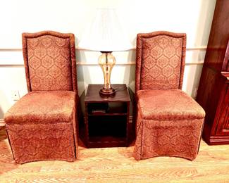 Classic pair Bombay parsons chairs