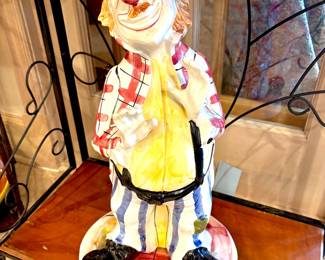 Vintage signed Capodimonte clown