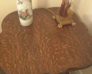 Tiger oak side table