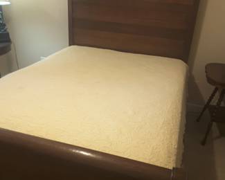 Antique oak full size bed with mattress set