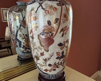 Kutani Porcelain Vase with Birds and Flowers