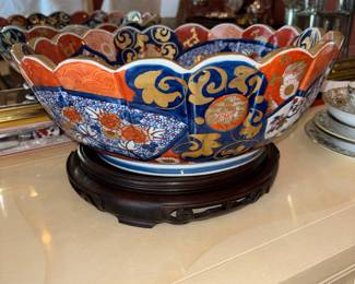 Imari Porcelain Punch Bowl