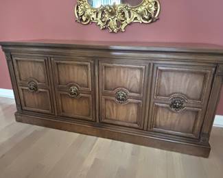 Vintage Mahogany Sideboard with Lion Head Pulls
