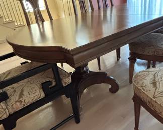 Black Lacquer and Brass Vase with Floral Motif