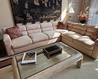 Vintage Italian Macassar Ebony and Brass Dining Set -Hollywood Regency style