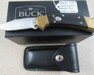 Buck 112 Automatic Knife w/Sheath & Box - Made 1 Year