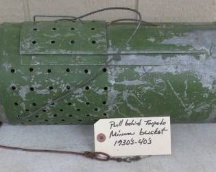 1930's - 1940's Pull Behind Torpedo Minnow Bucket