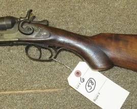 Antique T. Barker Double Barrel Shotgun 