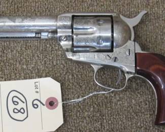 Antique Colt Peacemaker Pistol - Hand Engraved