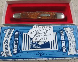 1990 Case Jumbo Cigar Whittler w/Honey Bone Handles #6391