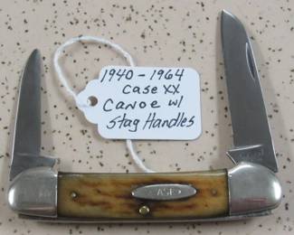 1940 - 1964 Case XX Canoe w/Stag Handles
