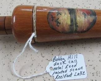 Bobby Hill Duck Call - Metal Reed - Painted Scene Reelfoot Lake
