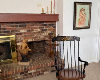 Rocking Chair, Edna Hibel lithograph