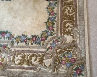 Large Chinese Hand-Knotted Wool Rug