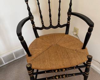 Rush Seat Ebony Chair