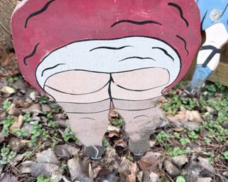 Novelty Garden Art - Pair of Wooden "Rear End" Cutouts