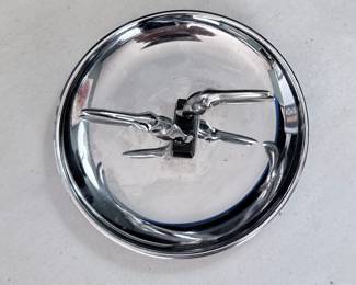 Vintage Chrome Flying Bird Hood Ornament