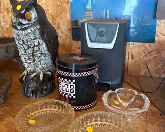 Glass Ashtrays (Set of 2) and Auto Club Survival Kit Tin