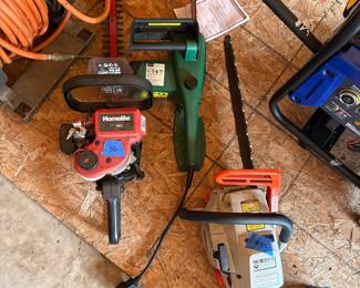 Homelite HT22 Hedge Trimmer and CS-4400 Chainsaw