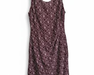 Women's Burgundy Lace Sheath Dress