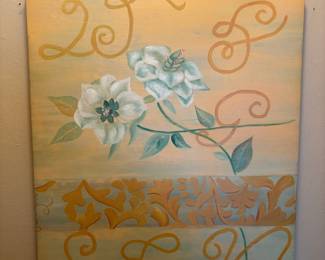Floral Scroll Painting by Lawson