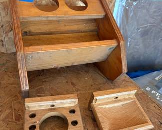 Wooden Desk Organizer Set