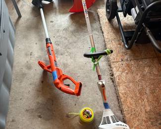 STIHL FS 56 RC-E String Trimmer and Orange Electric String Trimmer