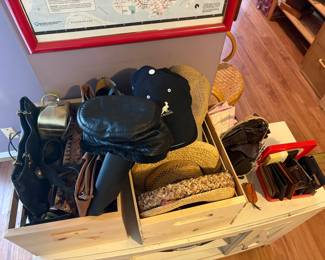 Assorted Hats and Wallets