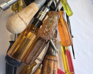 Assorted Vintage Screwdrivers and Socket Wrenches